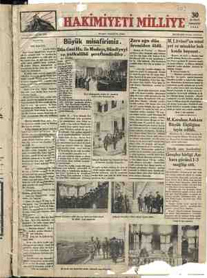 Hakimiyet-i Milliye Gazetesi 30 Haziran 1934 kapağı