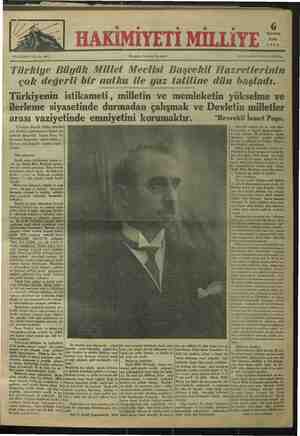     ON BEŞİNCİ YIL. No. 4652 TEMMUZ CUMA 1934 Hergün Ankara'da çıkar SAYISI HER YERDE 5 KURUŞ. Türkiye Büyük Millet Meclisi