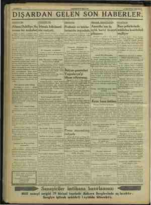    HAKİMİYETİ MİLLİYE 14 AGUSTOS 1934 > DIŞARDAN GELEN SON HABERLER. Alman Dahiliye Na zırının bir makalesi |EN GİLTERE'DE.