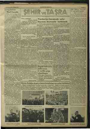  1 EYLUL 1934 CUMARTESİ Övünecek işlerimizden: Yerli benzin Yurdun e karşı koi run ması bakımından, beş yıllık “s program,, ın