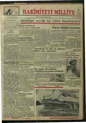 Hakimiyet-i Milliye Gazetesi September 3, 1934 kapağı