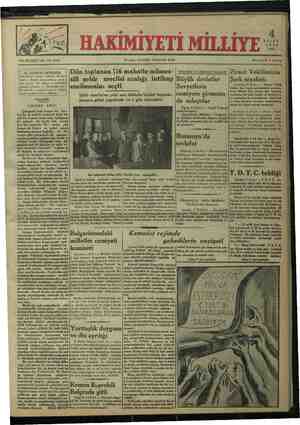 Hakimiyet-i Milliye Gazetesi September 4, 1934 kapağı