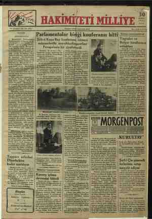 Hakimiyet-i Milliye Gazetesi September 30, 1934 kapağı