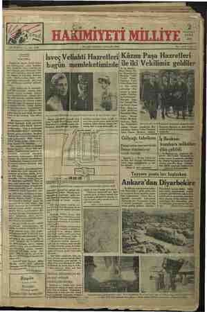 Hakimiyet-i Milliye Gazetesi October 2, 1934 kapağı