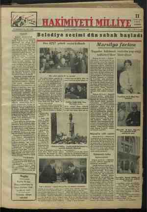 Hakimiyet-i Milliye Gazetesi 11 Ekim 1934 kapağı