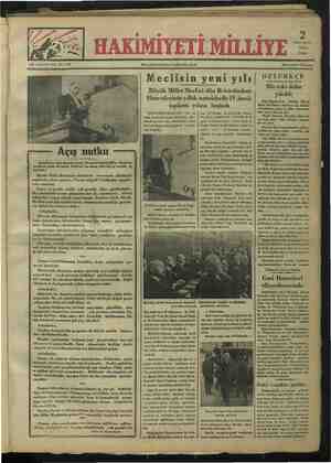 Hakimiyet-i Milliye Gazetesi 2 Kasım 1934 kapağı