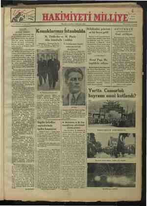 Hakimiyet-i Milliye Gazetesi 4 Kasım 1934 kapağı