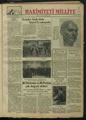 Hakimiyet-i Milliye Gazetesi 5 Kasım 1934 kapağı