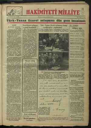 Hakimiyet-i Milliye Gazetesi 11 Kasım 1934 kapağı
