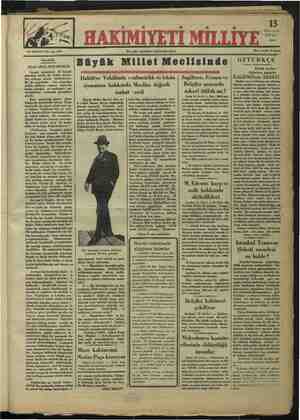 Hakimiyet-i Milliye Gazetesi 13 Kasım 1934 kapağı