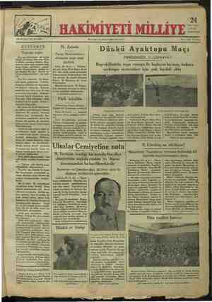 Hakimiyet-i Milliye Gazetesi 24 Kasım 1934 kapağı