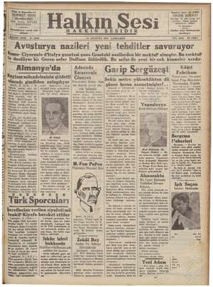 Halkın Sesi Gazetesi 15 Ağustos 1934 kapağı