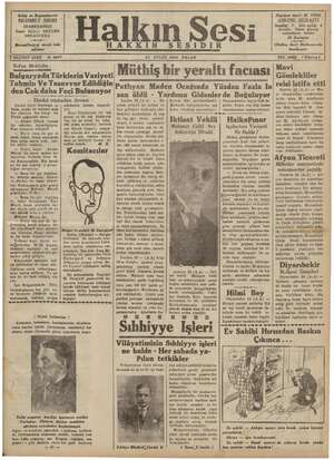 Halkın Sesi Gazetesi 23 Eylül 1934 kapağı