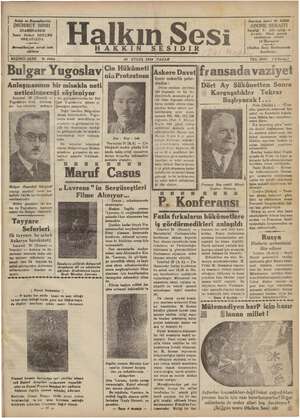 Halkın Sesi Gazetesi 30 Eylül 1934 kapağı