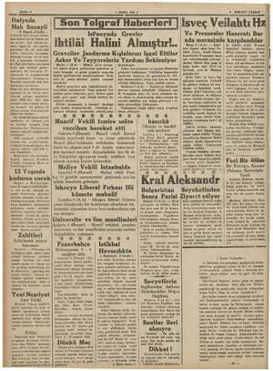  Re ( Halkin Sesi ) AMACIM 6 BIRINCI TEŞRIN çile SİNİR, ARR” Ürer — Ütmiki Halyada .İİ Son a graf Haberleri | isveç Veilahtı H