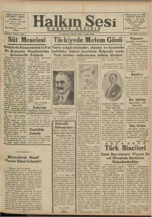 Halkın Sesi Gazetesi 17 Ekim 1934 kapağı