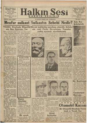 Halkın Sesi Gazetesi 20 Ekim 1934 kapağı