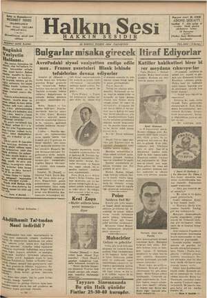Halkın Sesi Gazetesi 22 Ekim 1934 kapağı