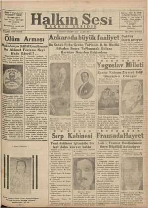 Halkın Sesi Gazetesi 24 Ekim 1934 kapağı