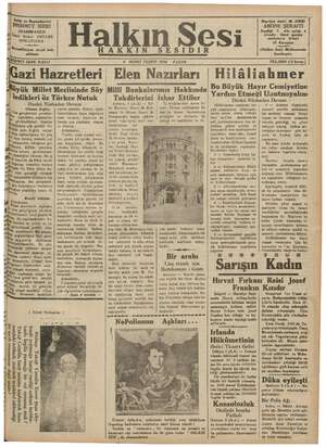 Halkın Sesi Gazetesi 4 Kasım 1934 kapağı