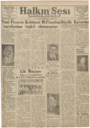 Halkın Sesi Gazetesi 10 Kasım 1934 kapağı