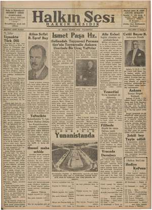 Halkın Sesi Gazetesi 19 Kasım 1934 kapağı