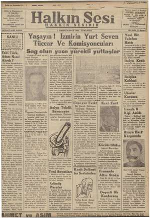 Halkın Sesi Gazetesi 1 Aralık 1934 kapağı