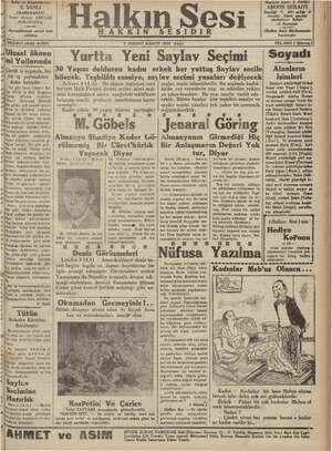Halkın Sesi Gazetesi 4 Aralık 1934 kapağı
