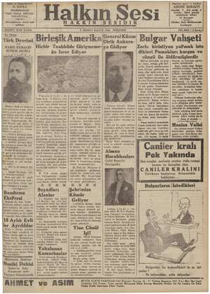 Halkın Sesi Gazetesi 6 Aralık 1934 kapağı