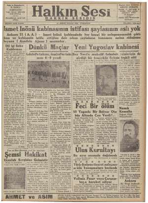Halkın Sesi Gazetesi 22 Aralık 1934 kapağı