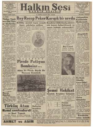 Halkın Sesi Gazetesi 23 Aralık 1934 kapağı