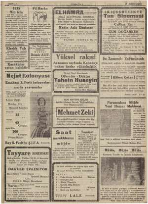    1935 : ... Yılı icin defa imkanların teli yali yel bir yı il ile birdenbire sahi Bun iğindirki sizde bilileriniği Vi...