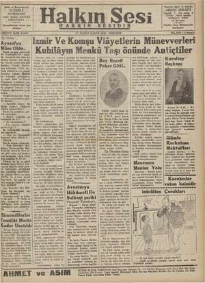 Halkın Sesi Gazetesi 27 Aralık 1934 kapağı
