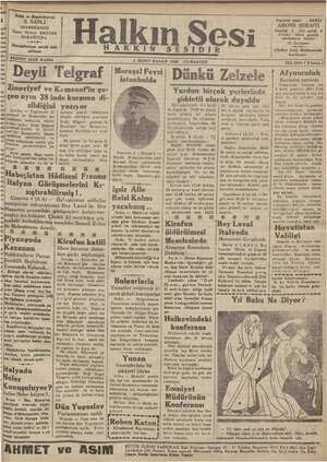 Halkın Sesi Gazetesi 5 Ocak 1935 kapağı