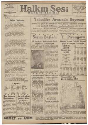 Halkın Sesi Gazetesi 13 Ocak 1935 kapağı