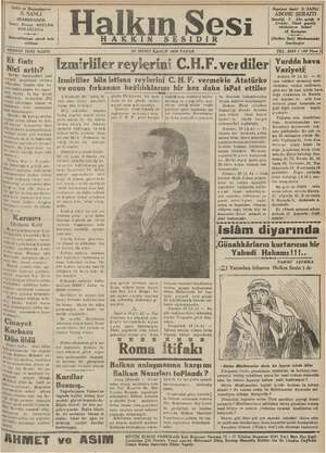 Halkın Sesi Gazetesi 20 Ocak 1935 kapağı