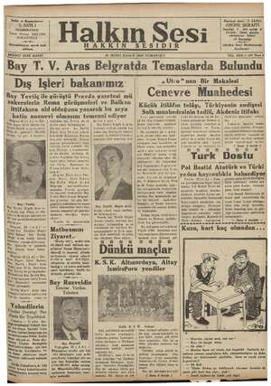 Halkın Sesi Gazetesi 26 Ocak 1935 kapağı