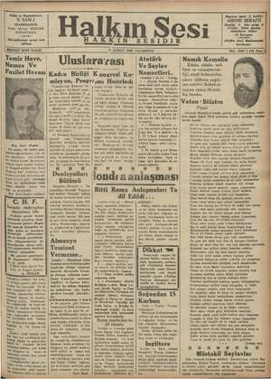 Halkın Sesi Gazetesi 4 Şubat 1935 kapağı