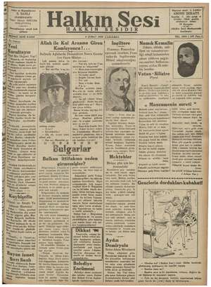 Halkın Sesi Gazetesi 6 Şubat 1935 kapağı