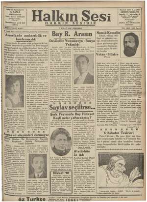 Halkın Sesi Gazetesi 7 Şubat 1935 kapağı