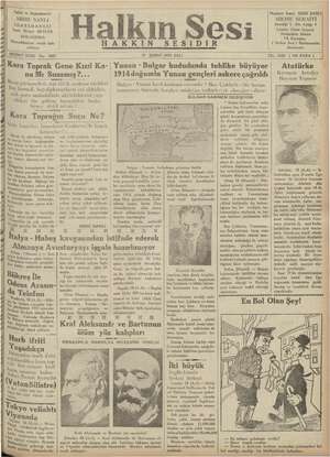Halkın Sesi Gazetesi 19 Şubat 1935 kapağı