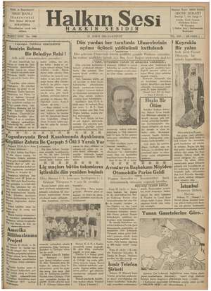 Halkın Sesi Gazetesi 23 Şubat 1935 kapağı