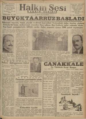 Halkın Sesi Gazetesi 11 Mart 1935 kapağı
