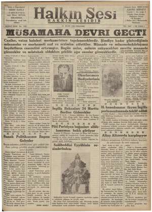 Halkın Sesi Gazetesi 14 Mart 1935 kapağı