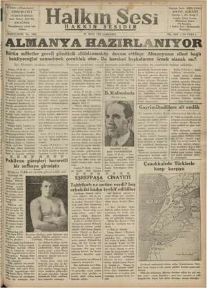 Halkın Sesi Gazetesi 20 Mart 1935 kapağı