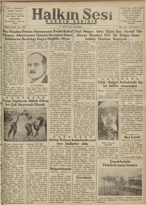 Halkın Sesi Gazetesi 21 Mart 1935 kapağı