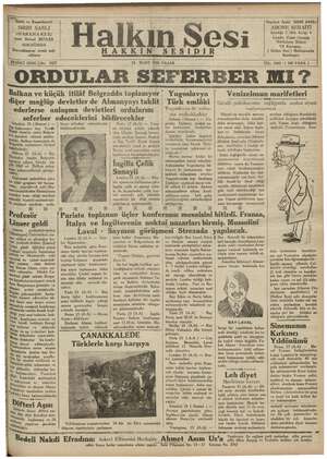 Halkın Sesi Gazetesi 24 Mart 1935 kapağı
