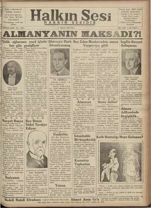 Halkın Sesi Gazetesi 2 Nisan 1935 kapağı