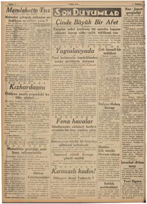    “Sahife 4 > Memlekette Tuzlf Nekadar çıkıyor, nekadar sar yor ve zel yarar? 935 yılı İnhisarlar umum n kilosu da insân ve