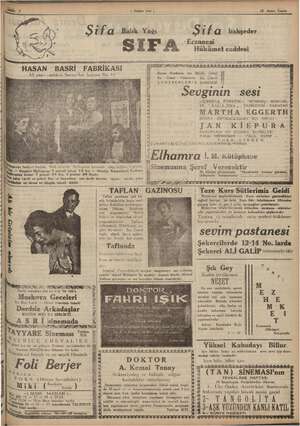      4 Halkım Sesi ) Sifa Batık Yağı Sir 5 i f G bahşeder | Eczanesi i Hükümet caddesi | © Ikinci Teşrin. ii HASAN BASRİ...